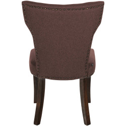 Lot de 2 chaises de salle à manger Zadar tissu antique foncé brun