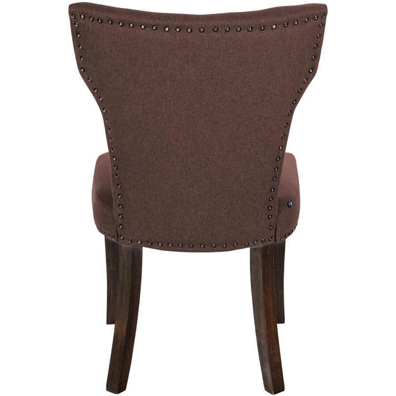 Lot de 2 chaises de salle à manger Zadar tissu antique foncé brun