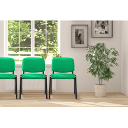 Fauteuil visiteur Ken, tissu vert