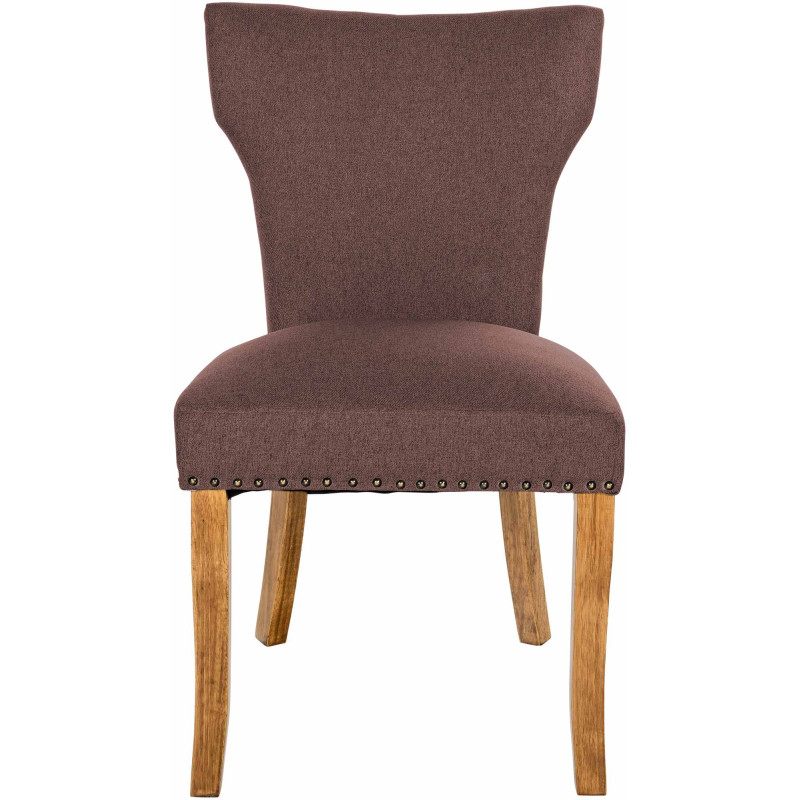Lot de 2 chaises de salle à manger Zadar tissu antique clair brun