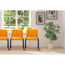 Chaise visiteur Ken en tissu orange