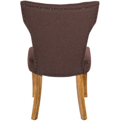 Lot de 2 chaises de salle à manger Zadar tissu antique clair brun