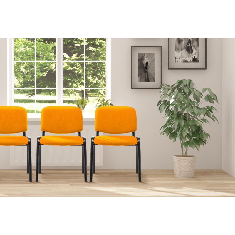 Chaise visiteur Ken en tissu orange