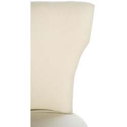 Lot de 2 chaises de salle à manger Zadar tissu antique clair crème