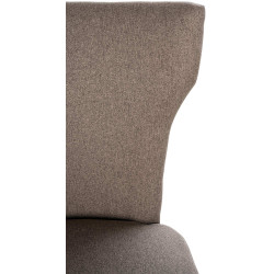 Lot de 2 chaises de salle à manger Zadar tissu antique clair taupe