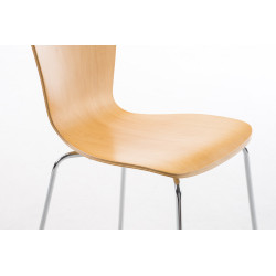 Lot de 2 chaises visiteurs Aaron natura