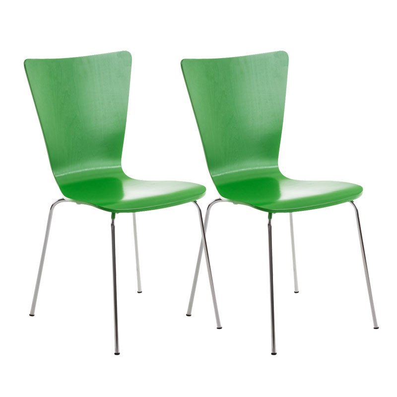 Ensemble de 2 chaises visiteurs Aaron vert