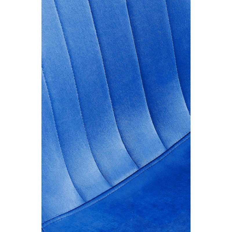 Lot de 4 chaises de salle à manger Baxter en velours bleu