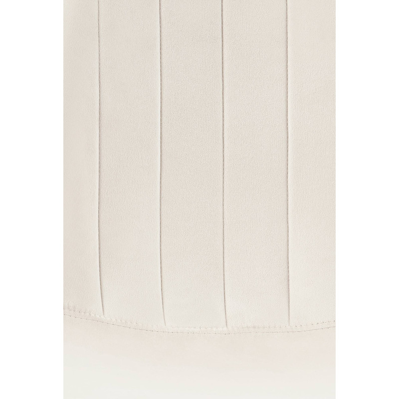 Lot de 4 chaises de salle à manger Baxter en velours blanc crème