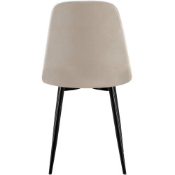 Lot de 4 chaises de salle à manger Baxter en velours gris