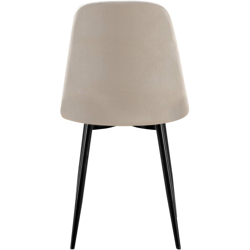 Lot de 4 chaises de salle à manger Baxter en velours gris
