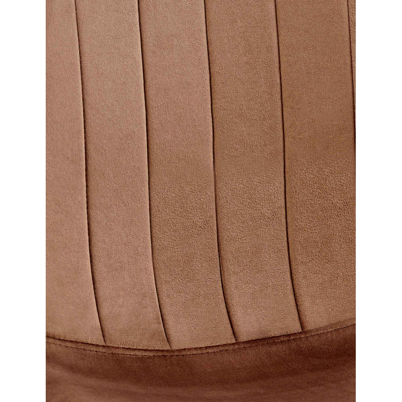 Lot de 4 chaises de salle à manger Baxter en velours brun