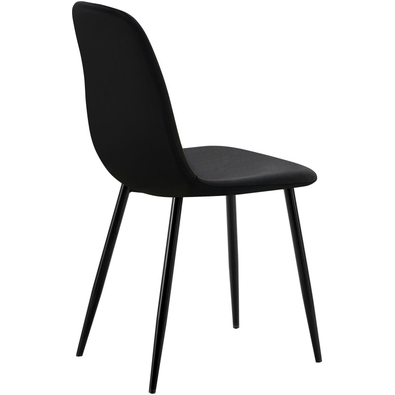 Lot de 4 chaises de salle à manger Baxter en velours noir