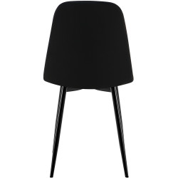 Lot de 4 chaises de salle à manger Baxter en velours noir