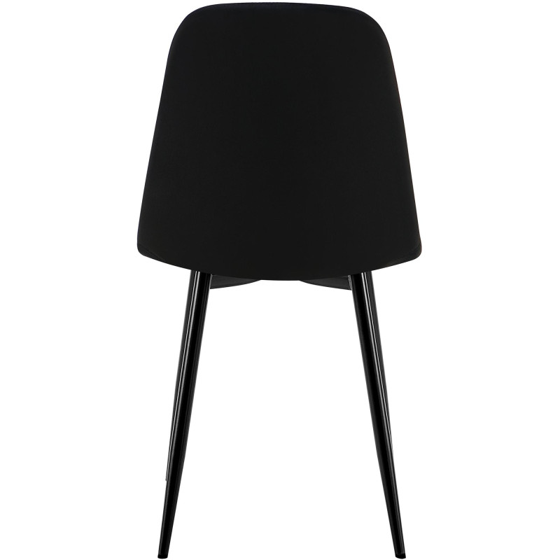 Lot de 4 chaises de salle à manger Baxter en velours noir