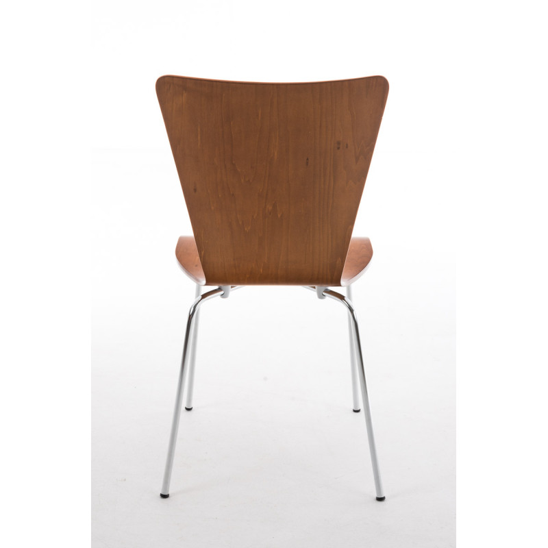 Ensemble de 4 chaises visiteurs Aaron, marron