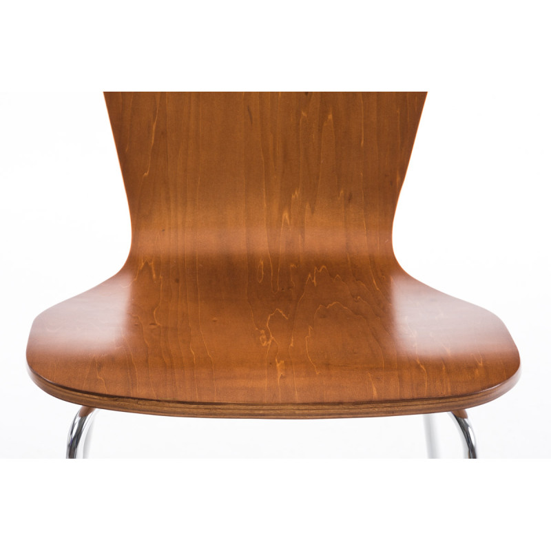 Ensemble de 4 chaises visiteurs Aaron, marron