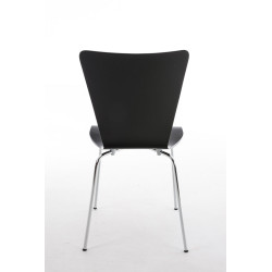 Ensemble de 4 chaises visiteurs Aaron, noires