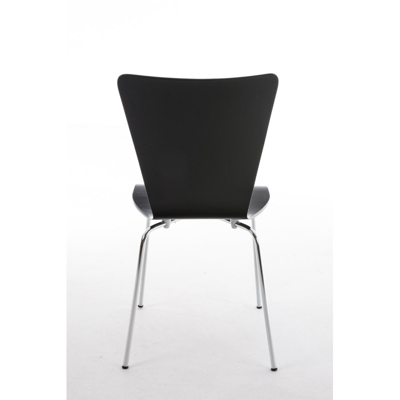 Ensemble de 4 chaises visiteurs Aaron, noires