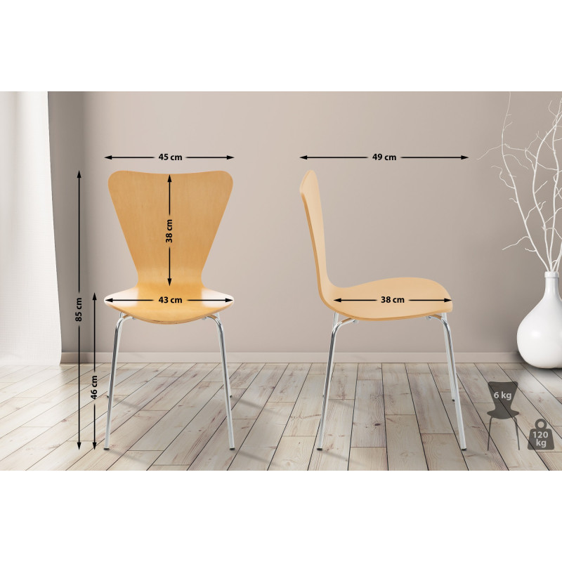 Ensemble de 2 chaises visiteurs Calisto natura
