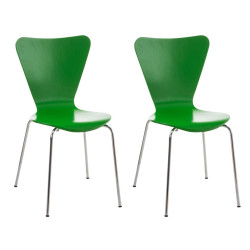 Ensemble de 2 chaises visiteurs Calisto vert