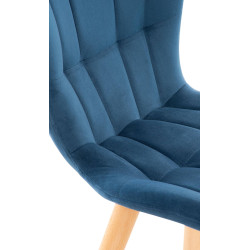 Lot de 2 chaises Elda velours bleu