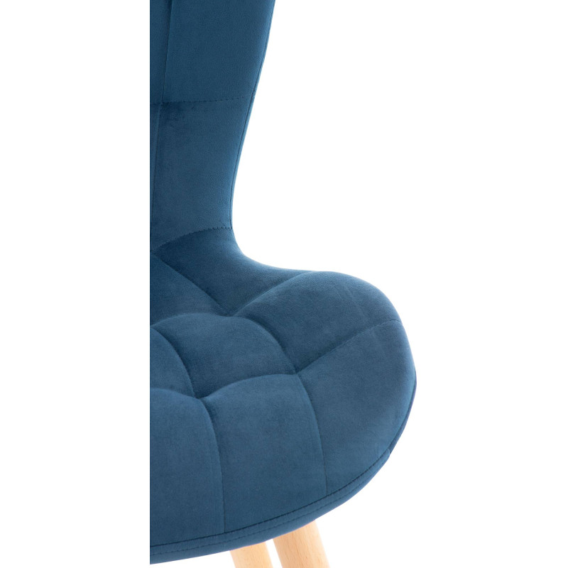 Lot de 2 chaises Elda velours bleu