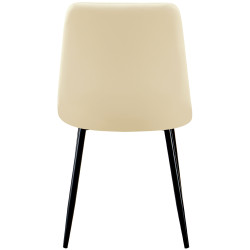 Lot de 4 chaises de salle à manger Antibes simili cuir crème