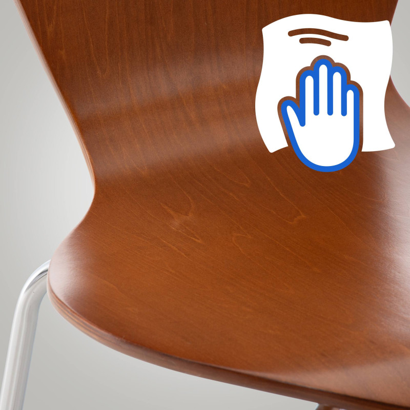 Lot de 2 chaises visiteurs Calisto marron