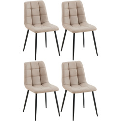 Lot de 4 chaises de salle à...