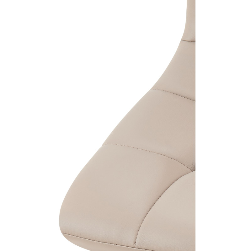 Lot de 4 chaises de salle à manger Antibes simili cuir taupe