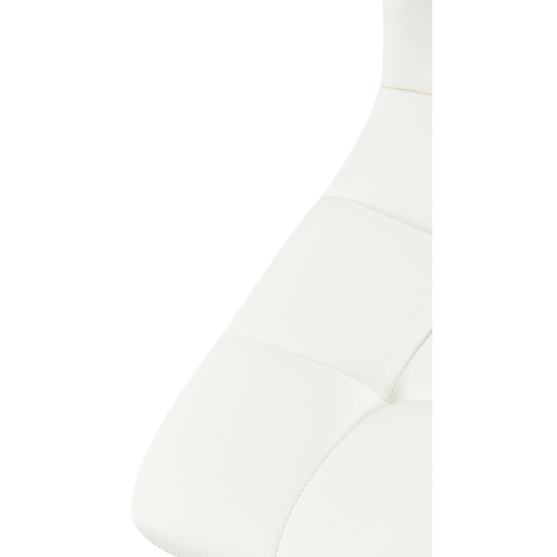 Lot de 4 chaises de salle à manger Antibes simili cuir blanc