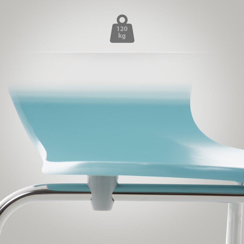 Set 4 Sedie Impilabili CALISTO azzurro