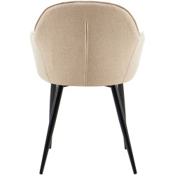 Lot de 2 chaises de salle à manger tissu Boise taupe