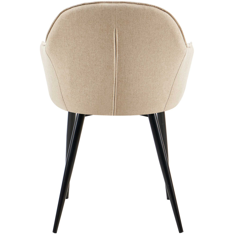 Lot de 2 chaises de salle à manger tissu Boise taupe