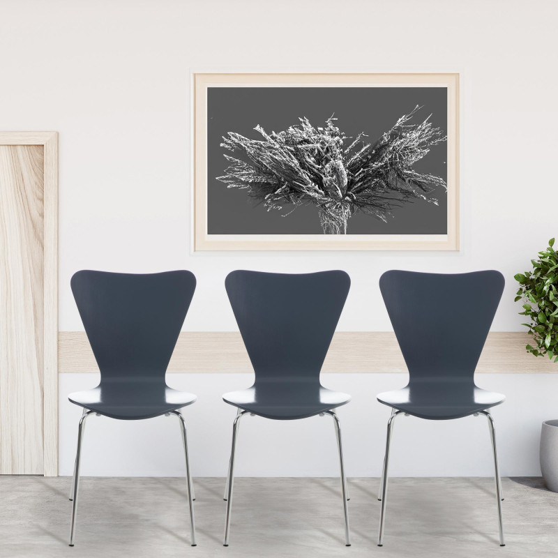 Ensemble de 4 chaises visiteurs Calisto gris