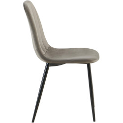 Lot de 4 chaises de salle à manger Baxter en velours anthracite