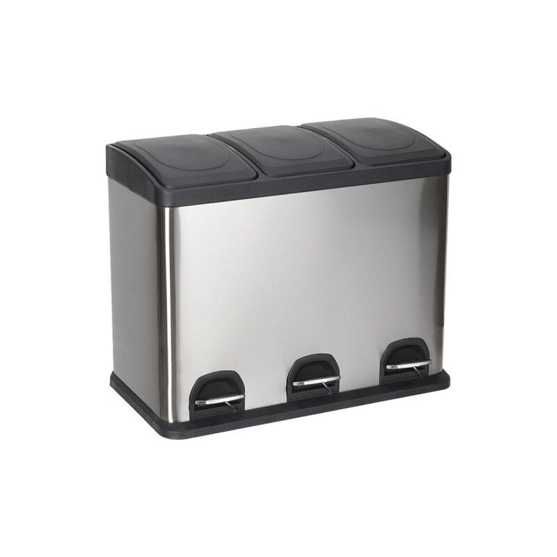 Poubelle recyclage Confortime Acier inoxydable 45 L