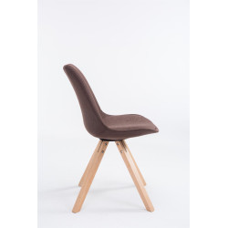 Chaise visiteur Toulouse tissu Natura Square marron