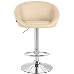 Lot de 2 tabourets de bar Miami V2 simili cuir C crème
