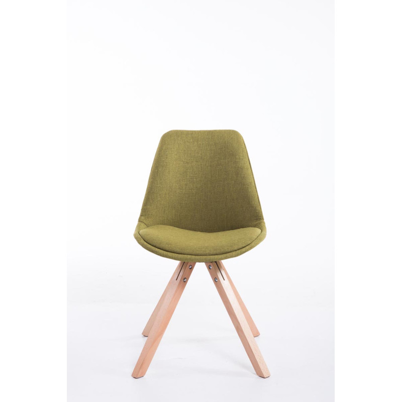 Chaise visiteur Toulouse en tissu Natura Square vert