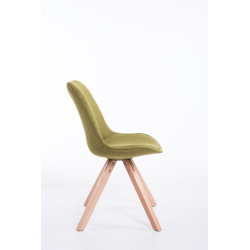 Chaise visiteur Toulouse tissu Natura Square vert