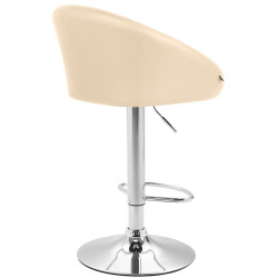 Lot de 2 tabourets de bar Miami V2 simili cuir C crème