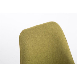 Chaise visiteur Toulouse en tissu Natura Square vert