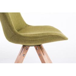 Chaise visiteur Toulouse en tissu Natura Square vert