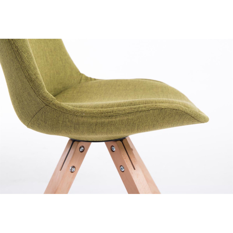 Chaise visiteur Toulouse en tissu Natura Square vert