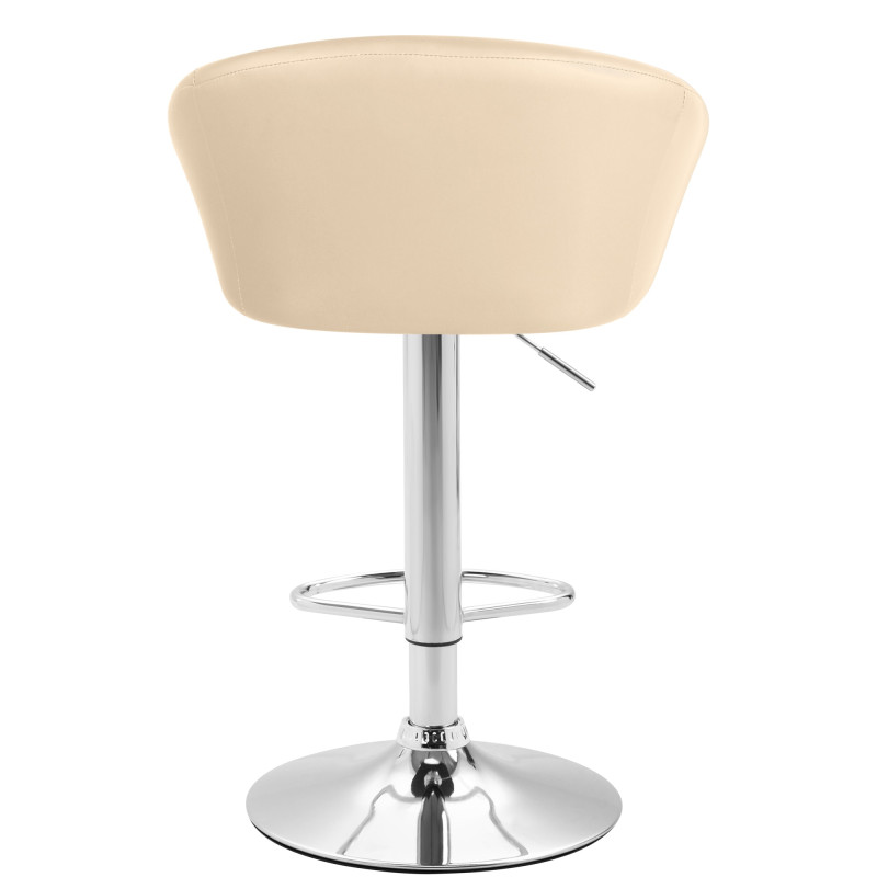 Lot de 2 tabourets de bar Miami V2 simili cuir C crème