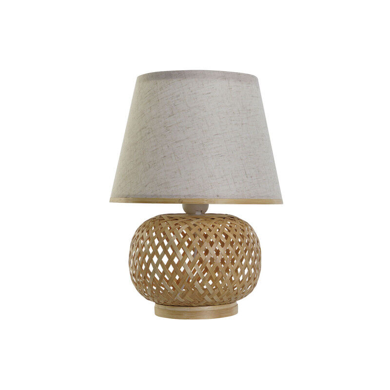 Lampe de bureau DKD Home Decor Marron Naturel Bambou 50 W 220 V 24 x 24 x 34 cm