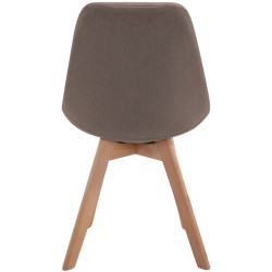 Chaise visiteur Borneo V2 Natura tissu taupe