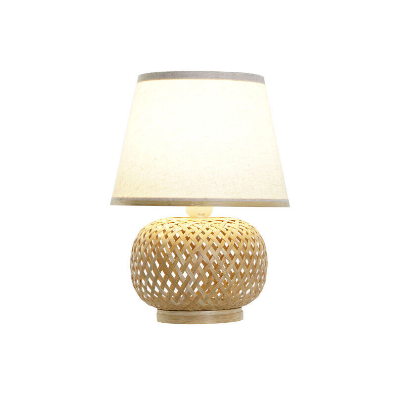 Lampe de bureau DKD Home Decor Marron Naturel Bambou 50 W 220 V 24 x 24 x 34 cm